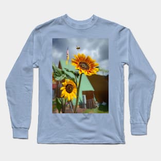 Sunflowers Around Red River NM by Debra Martz Long Sleeve T-Shirt